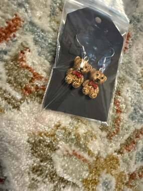 Teddy Bear Wearing Bowtie Charms